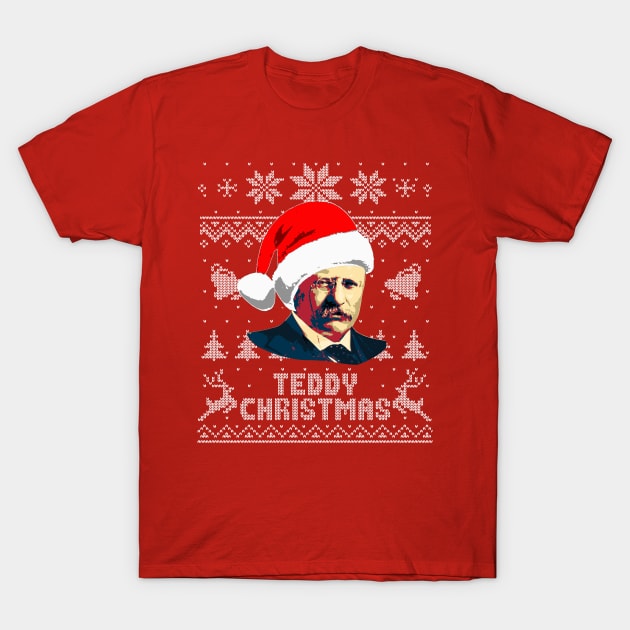 Theodore Roosevelt Teddy Christmas T-Shirt by Nerd_art